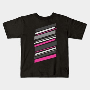 Rising Diagonals: grey and pink Kids T-Shirt